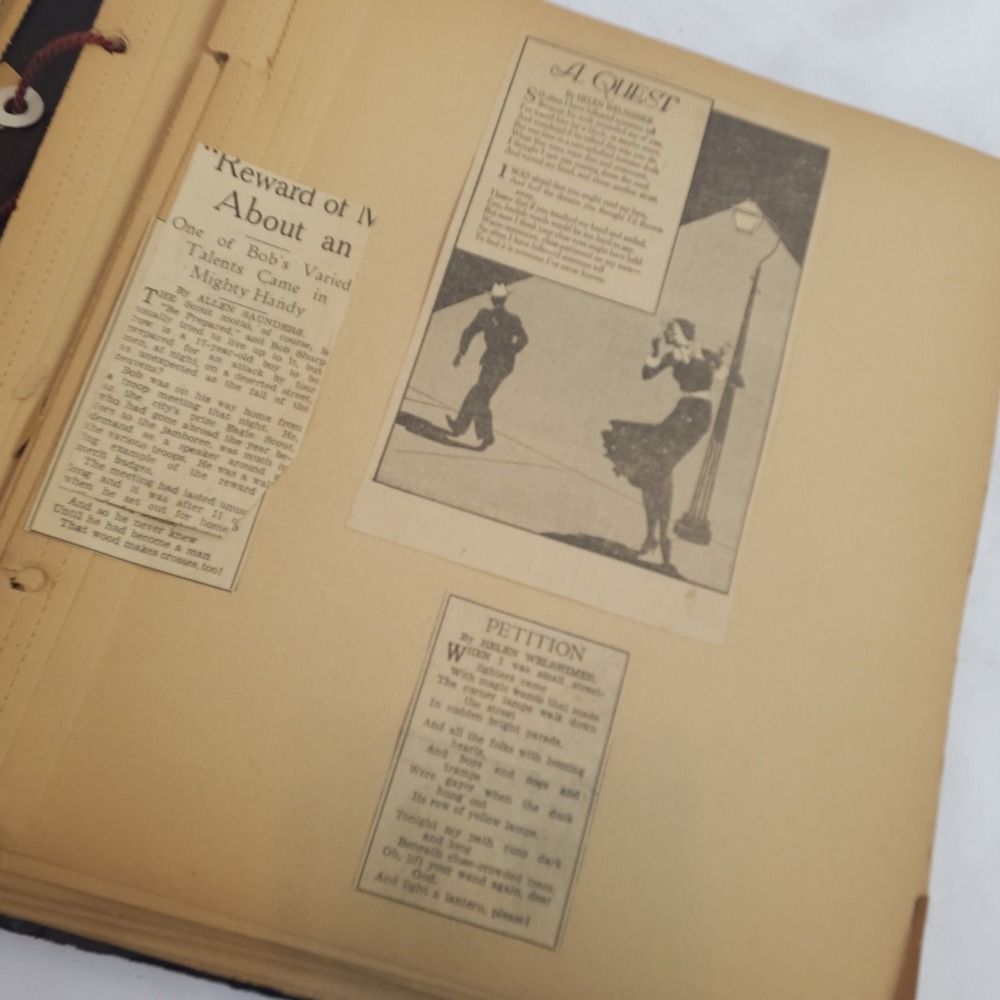 Antique Scrapbook 1930 1940s Little Women Katherine Hepburn Poems Poetry Vintage - Picture 14 of 16